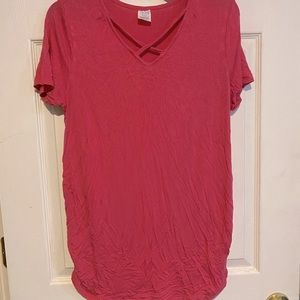 Pink maternity shirt